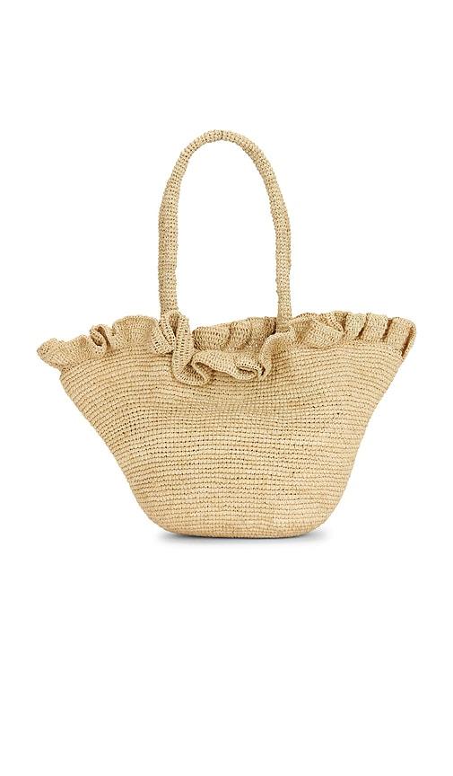 loeffler randall cyrus woven tote bag in neutral.
