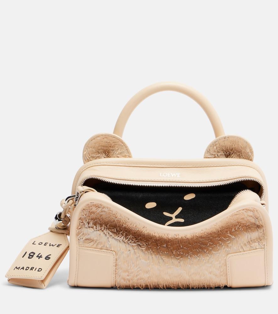 loewe amazona 180 lion fringed cut mini tote bag