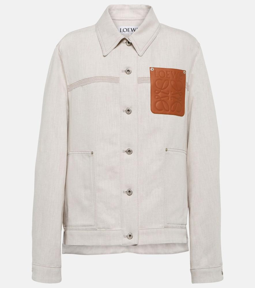 loewe anagram cotton and linen jacket
