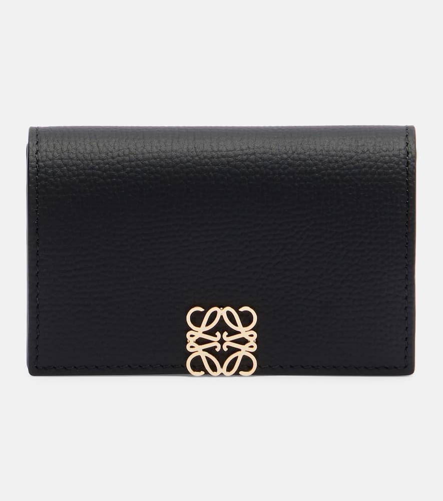loewe anagram leather card holder