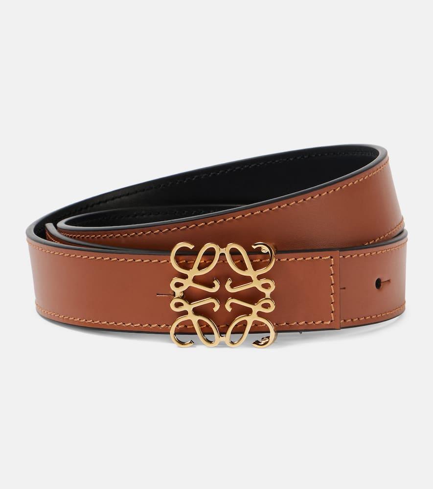 loewe anagram reversible leather belt