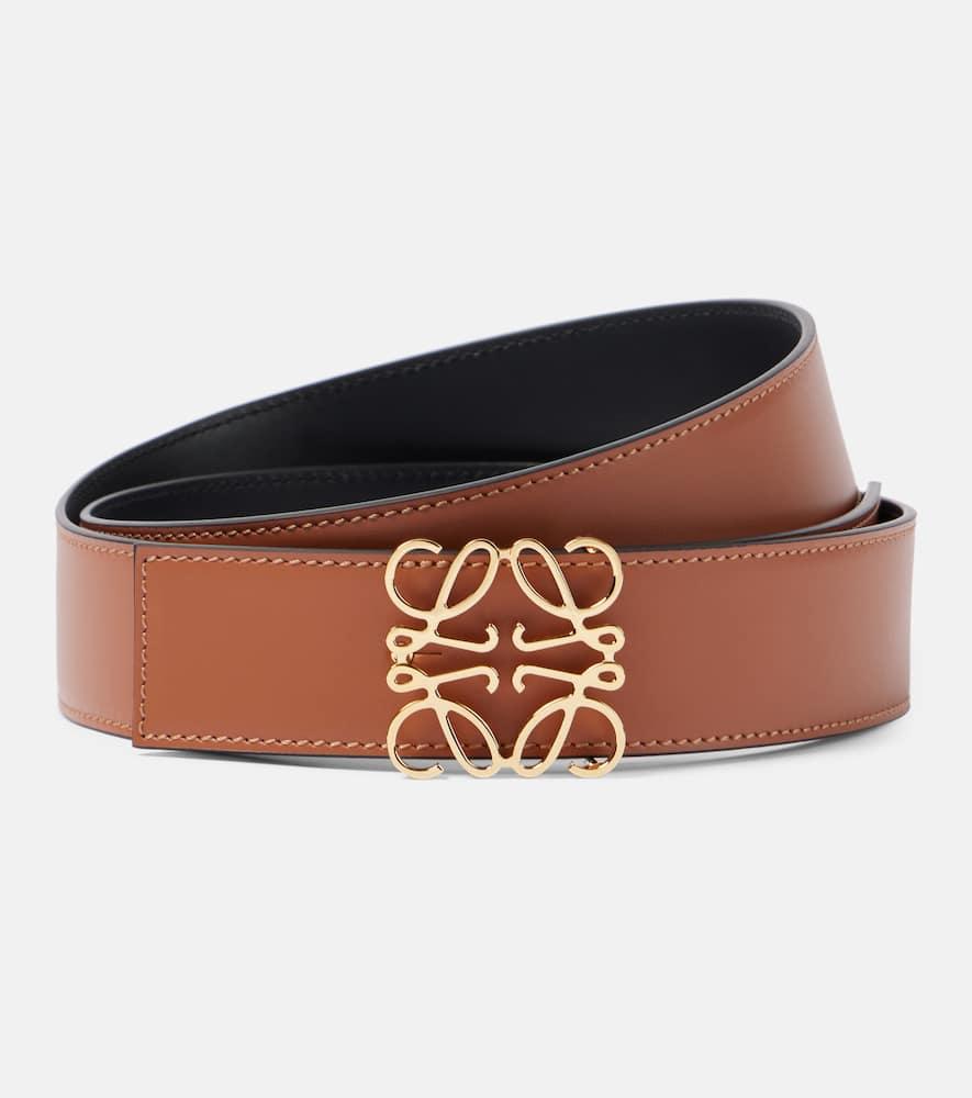 loewe anagram reversible leather belt