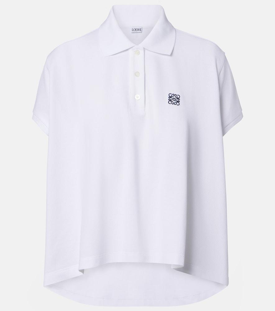 loewe asymmetric cotton piqué polo shirt