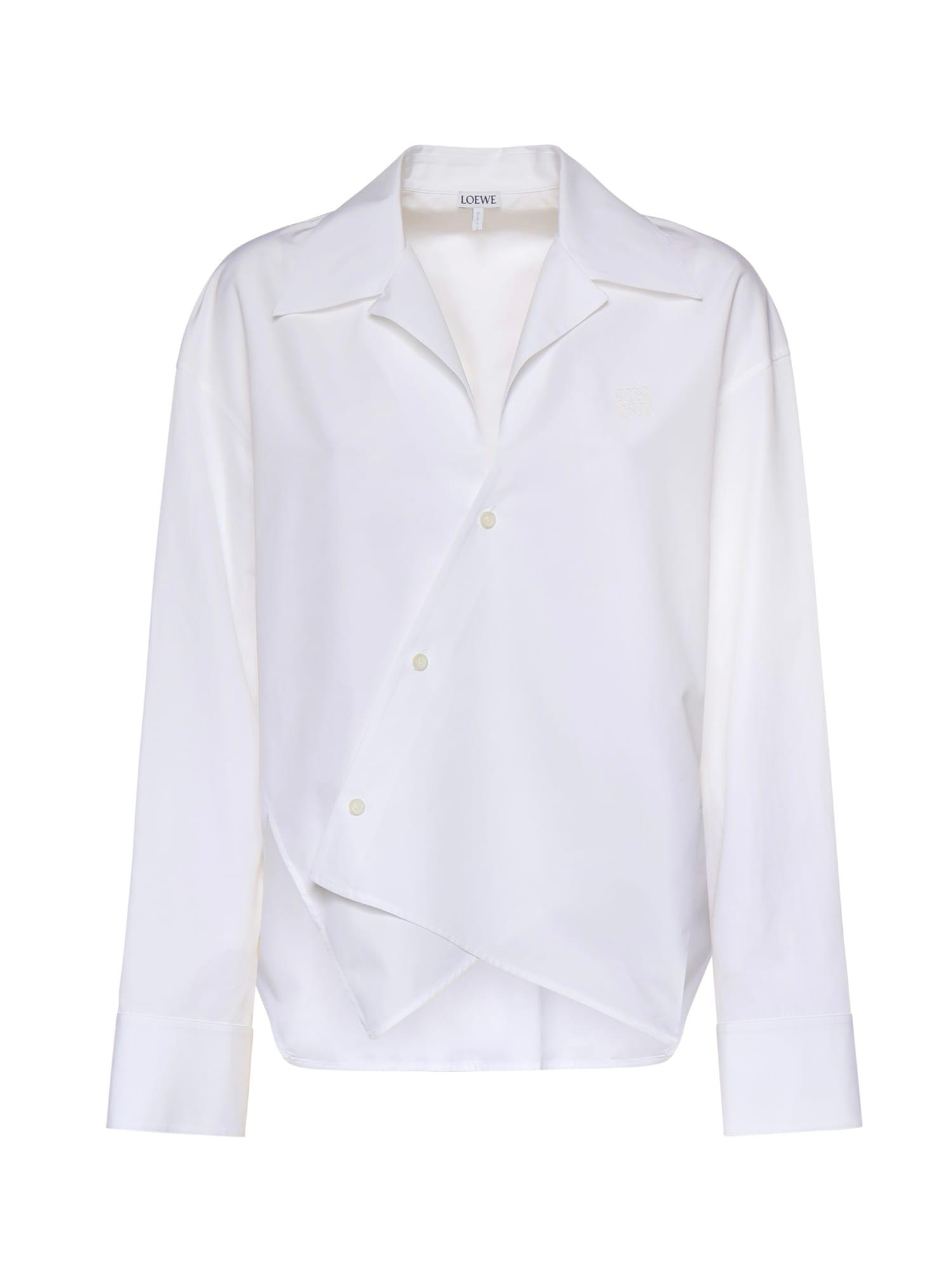 loewe asymmetrical cotton shirt