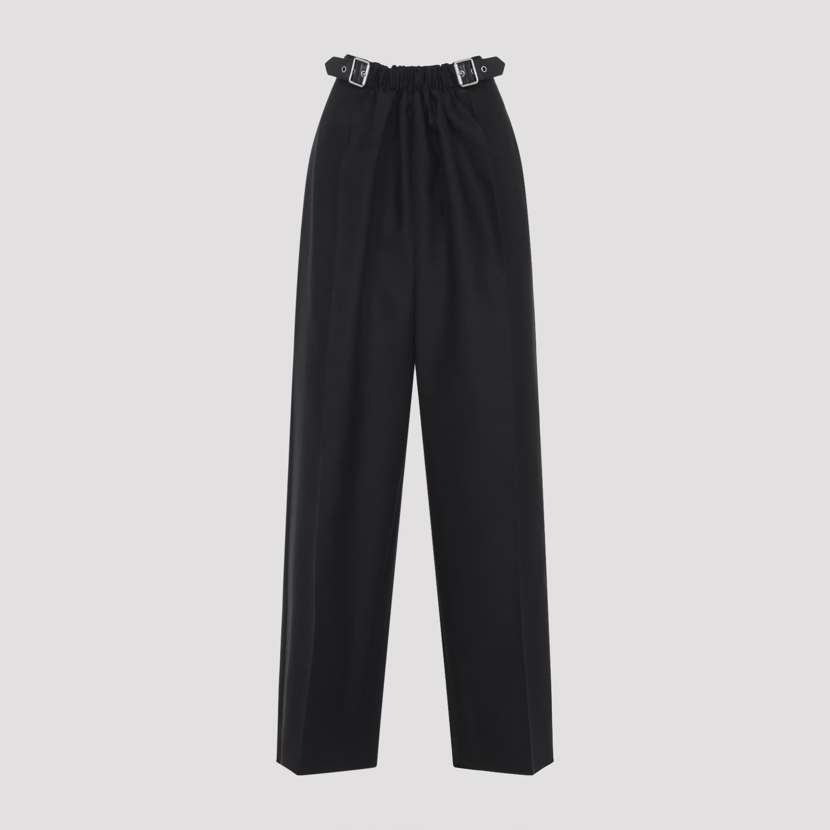 loewe belted trousers black pant - women