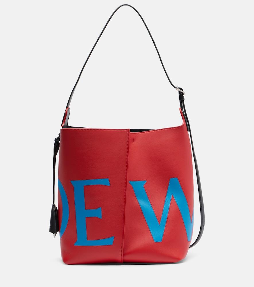 loewe bilbao large leather bucket bag
