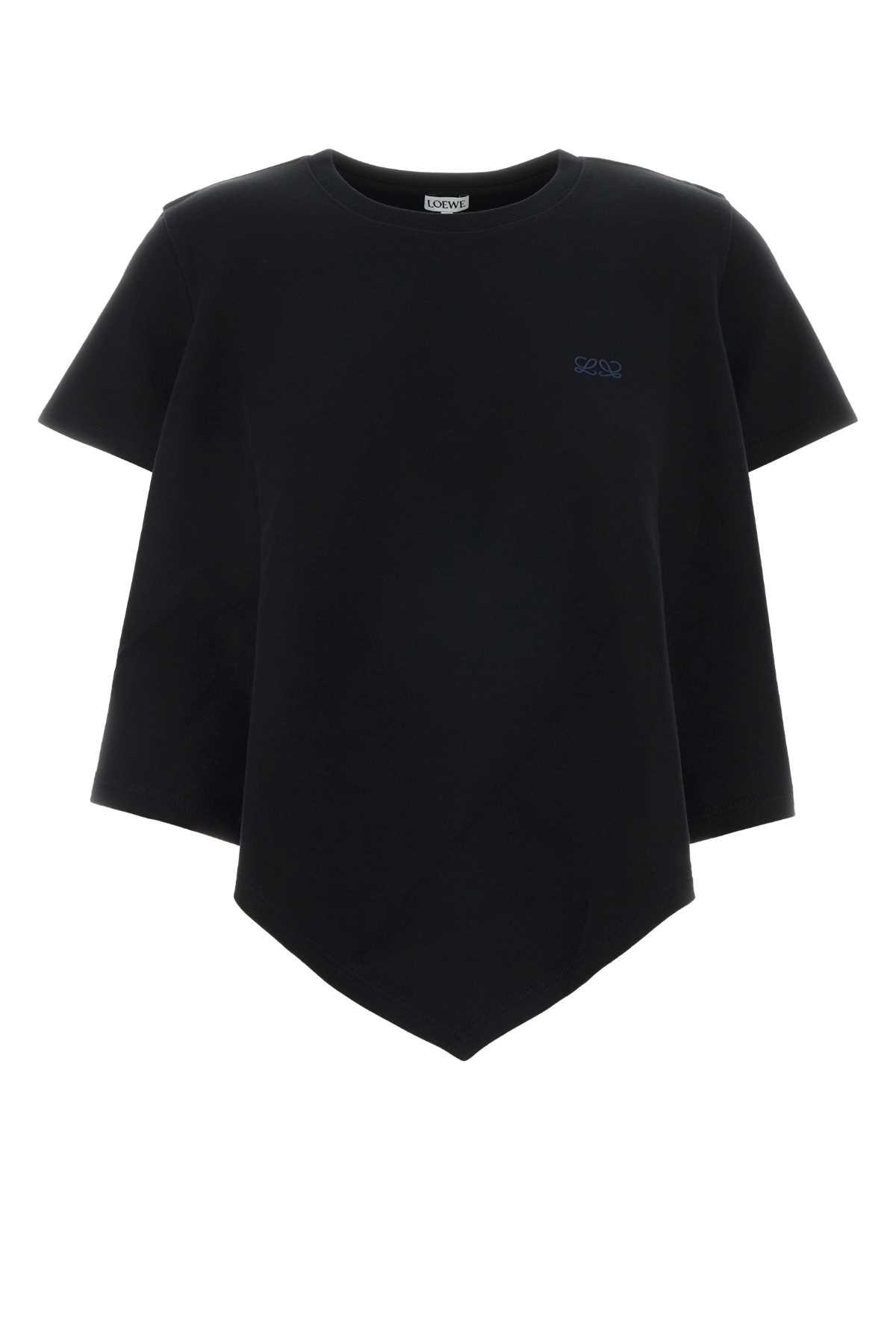 loewe black cotton blend t-shirt