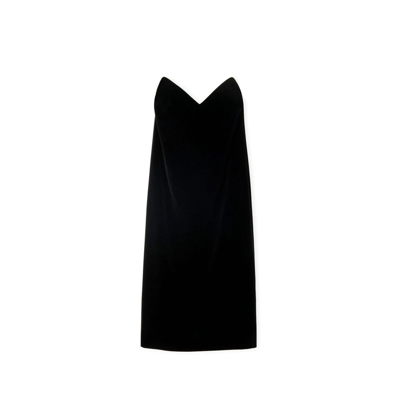 loewe bustier velvet dress