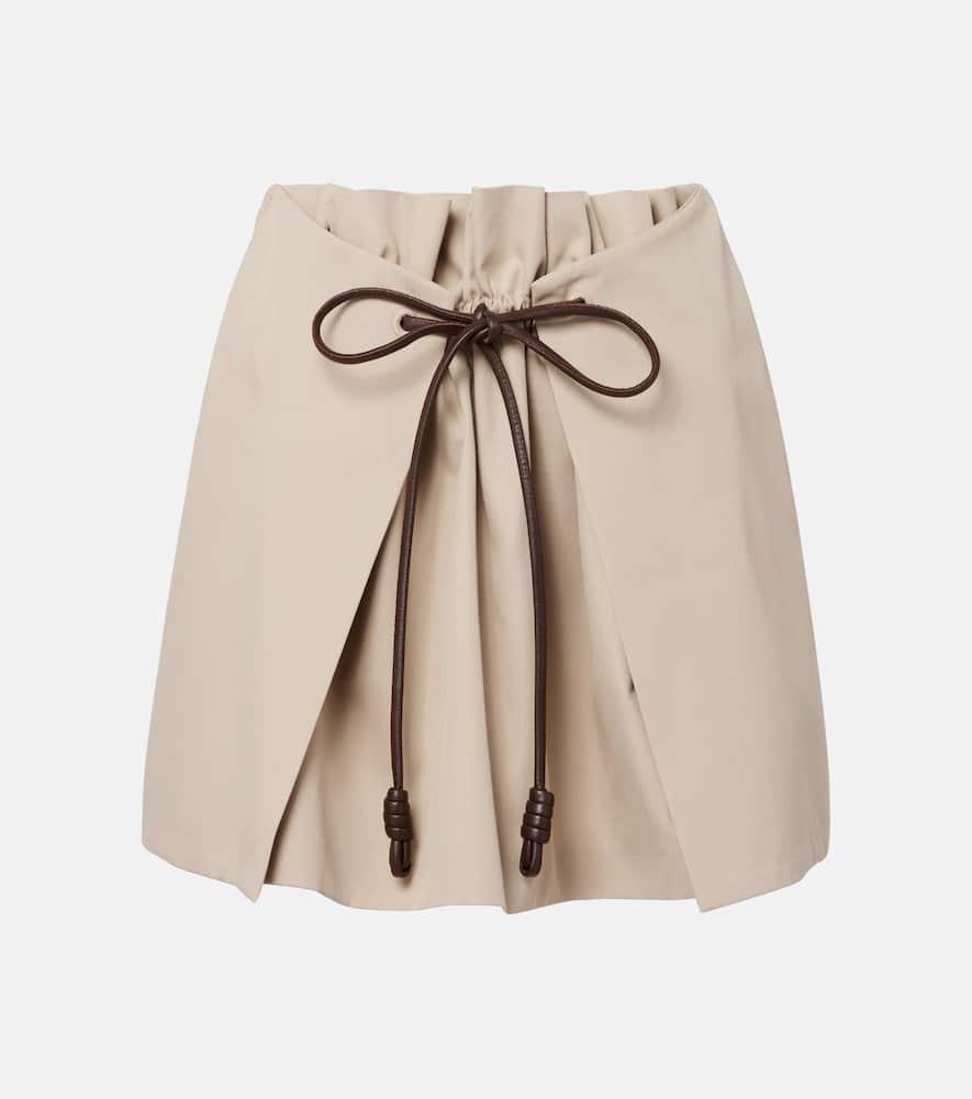 loewe cotton and silk gabardine miniskirt