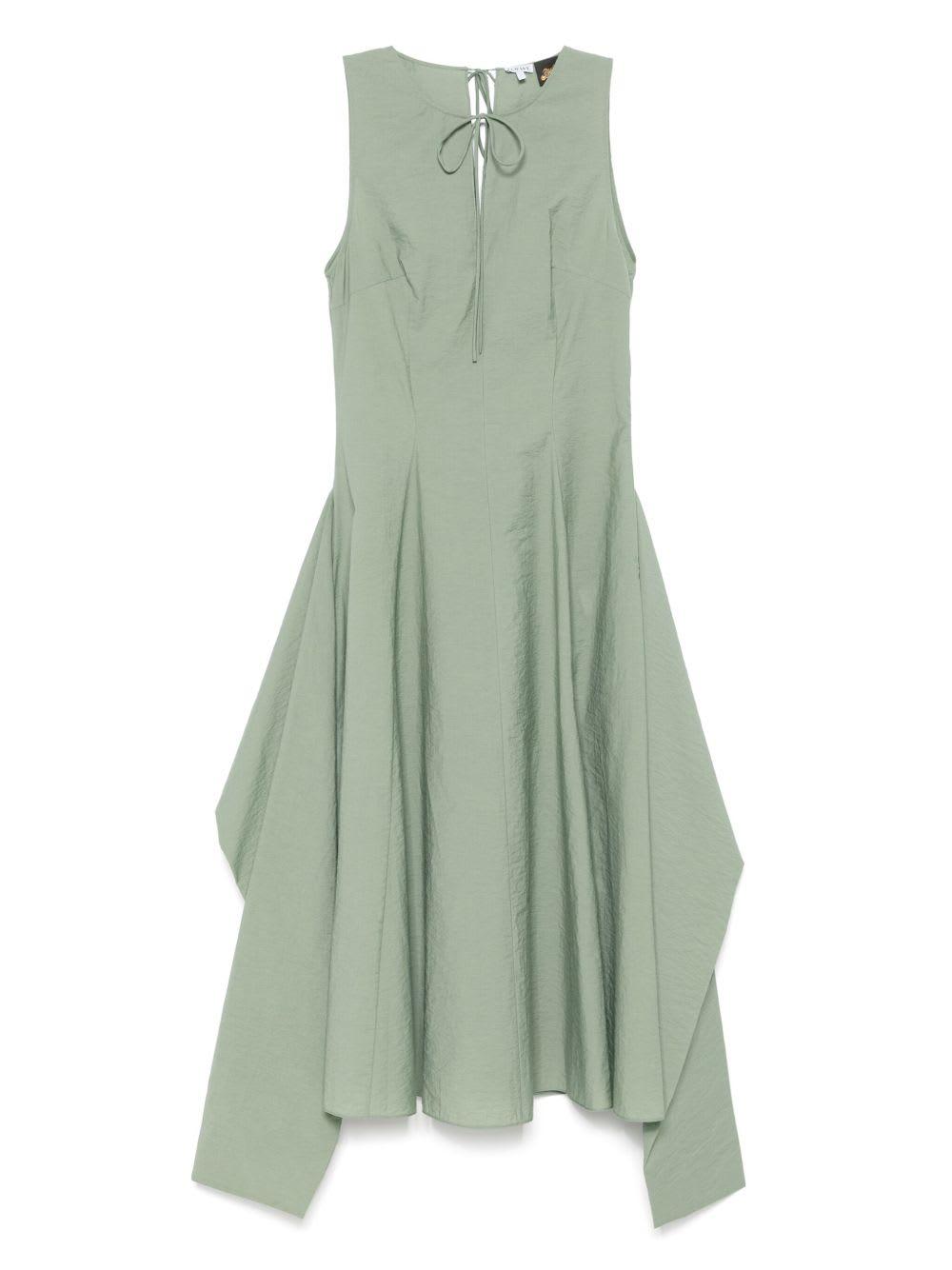 loewe cotton blend midi dress