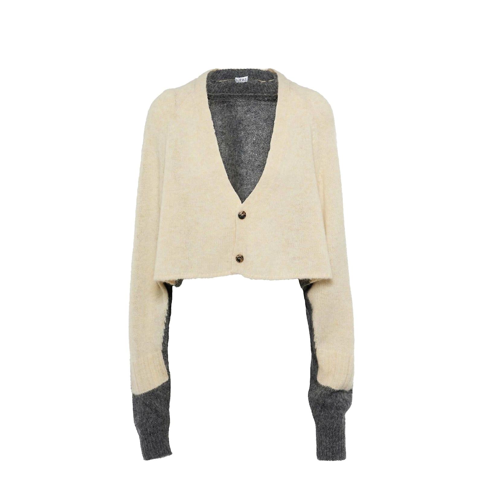 loewe cropped wool cardigan