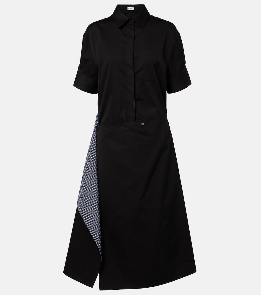 loewe deconstructed gabardine shirt dress