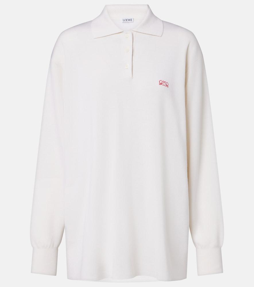 loewe double l cashmere blend polo sweater