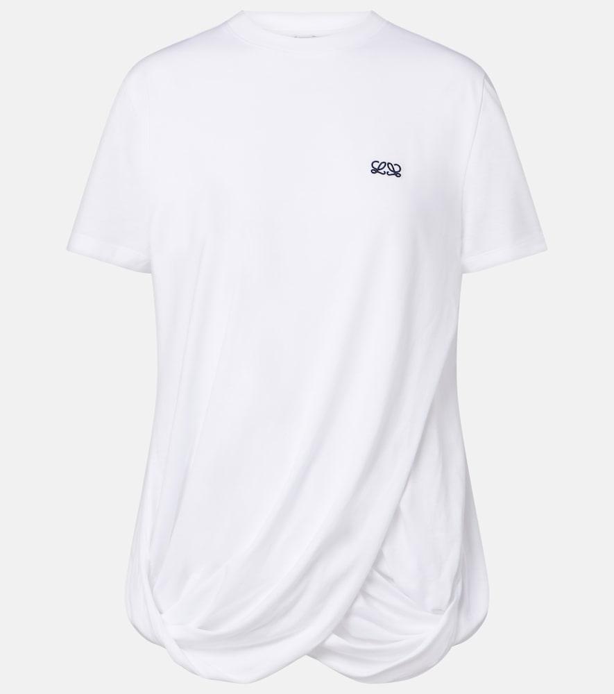 loewe double l draped cotton t