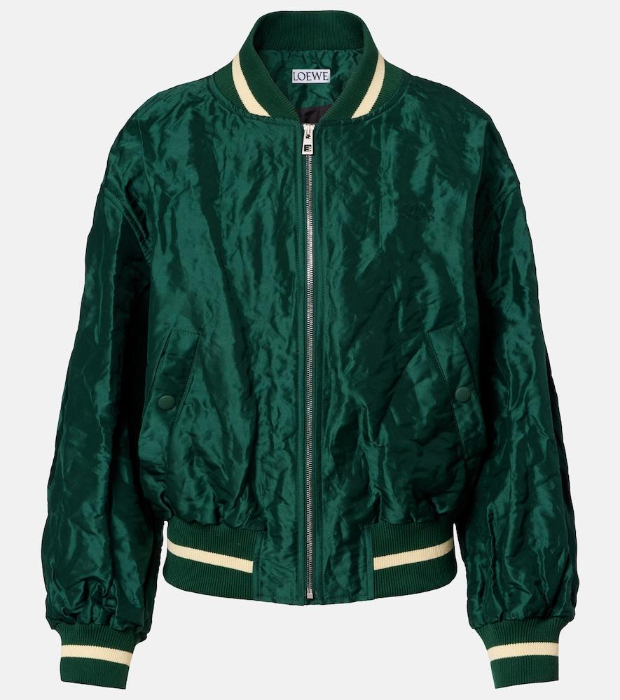 loewe double l taffeta bomber jacket