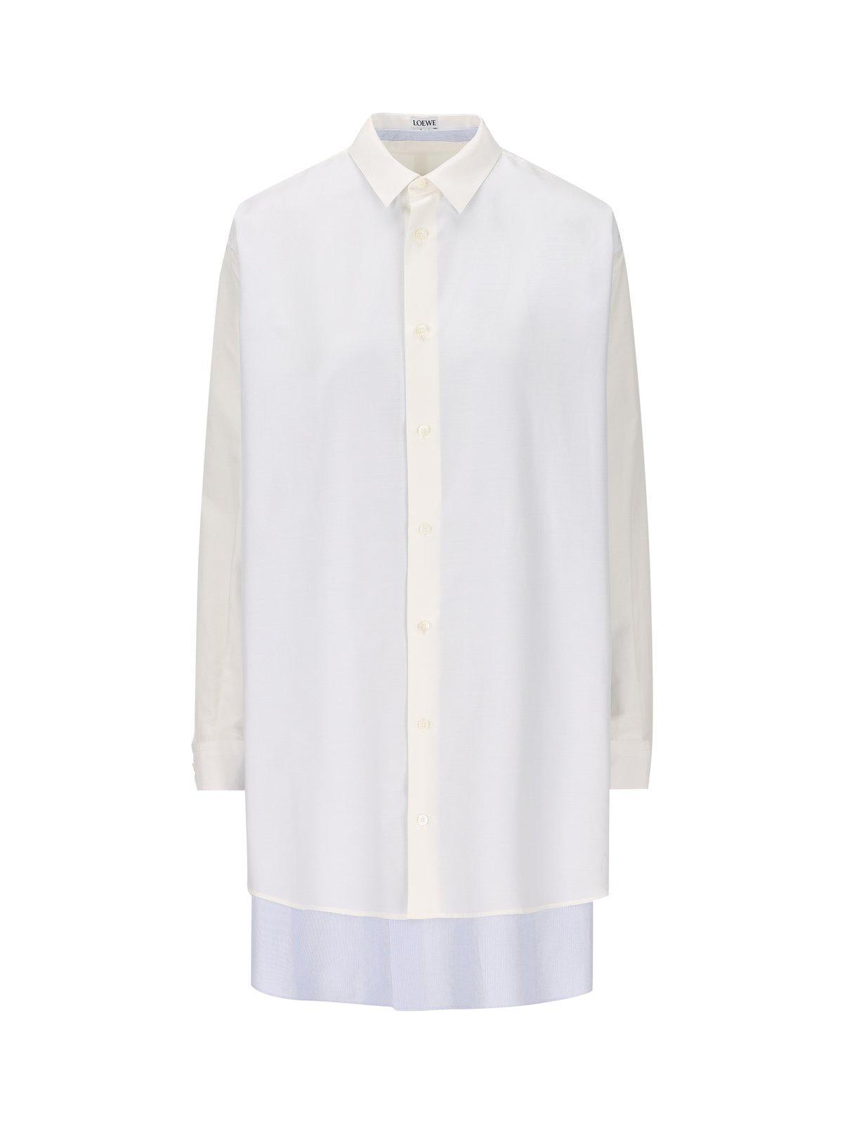 loewe double layered shirt dress