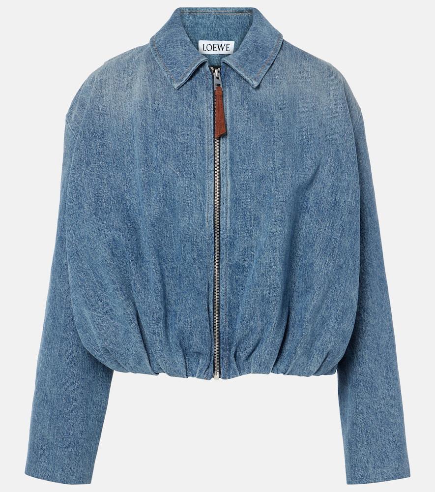 loewe draped denim jacket