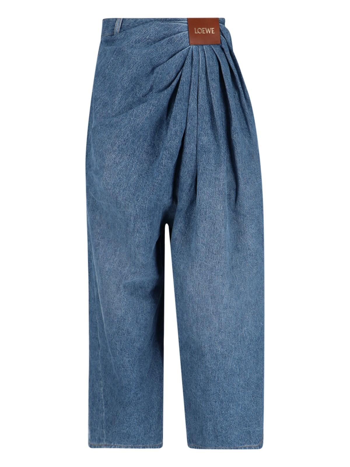 loewe draped jeans