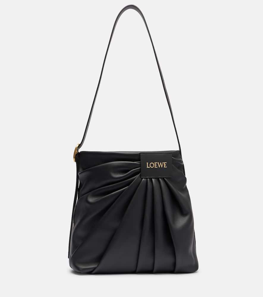 loewe draped leather tote bag