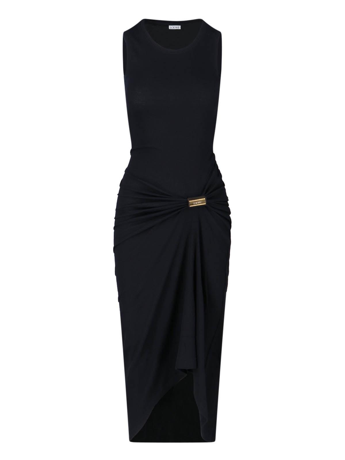 loewe draped maxi dress