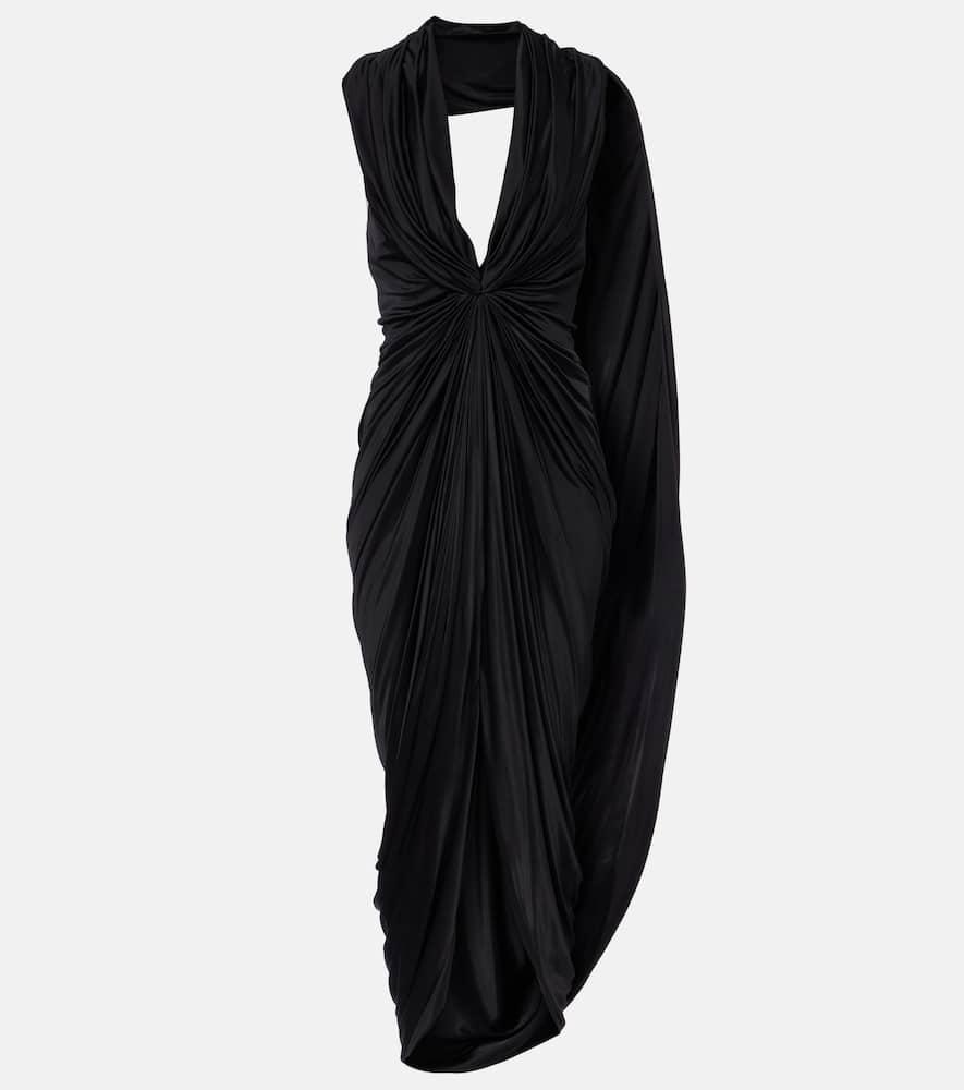 loewe draped midi dress