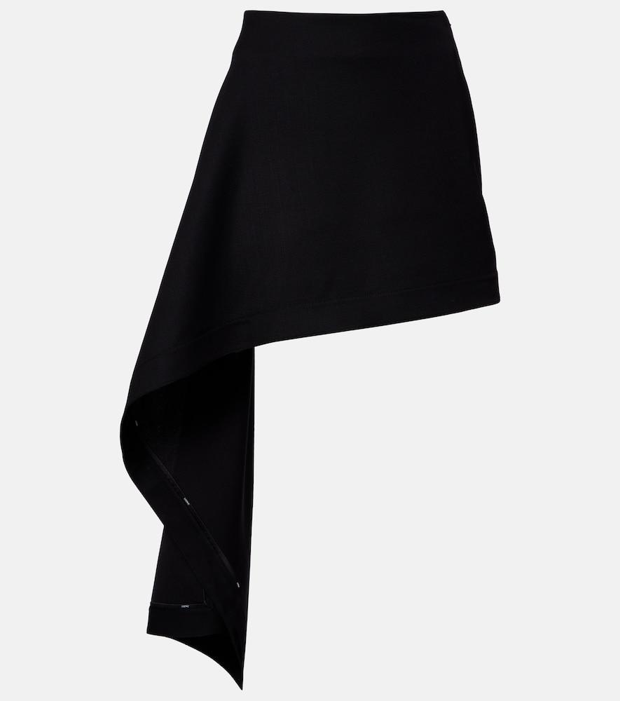 loewe draped wool miniskirt