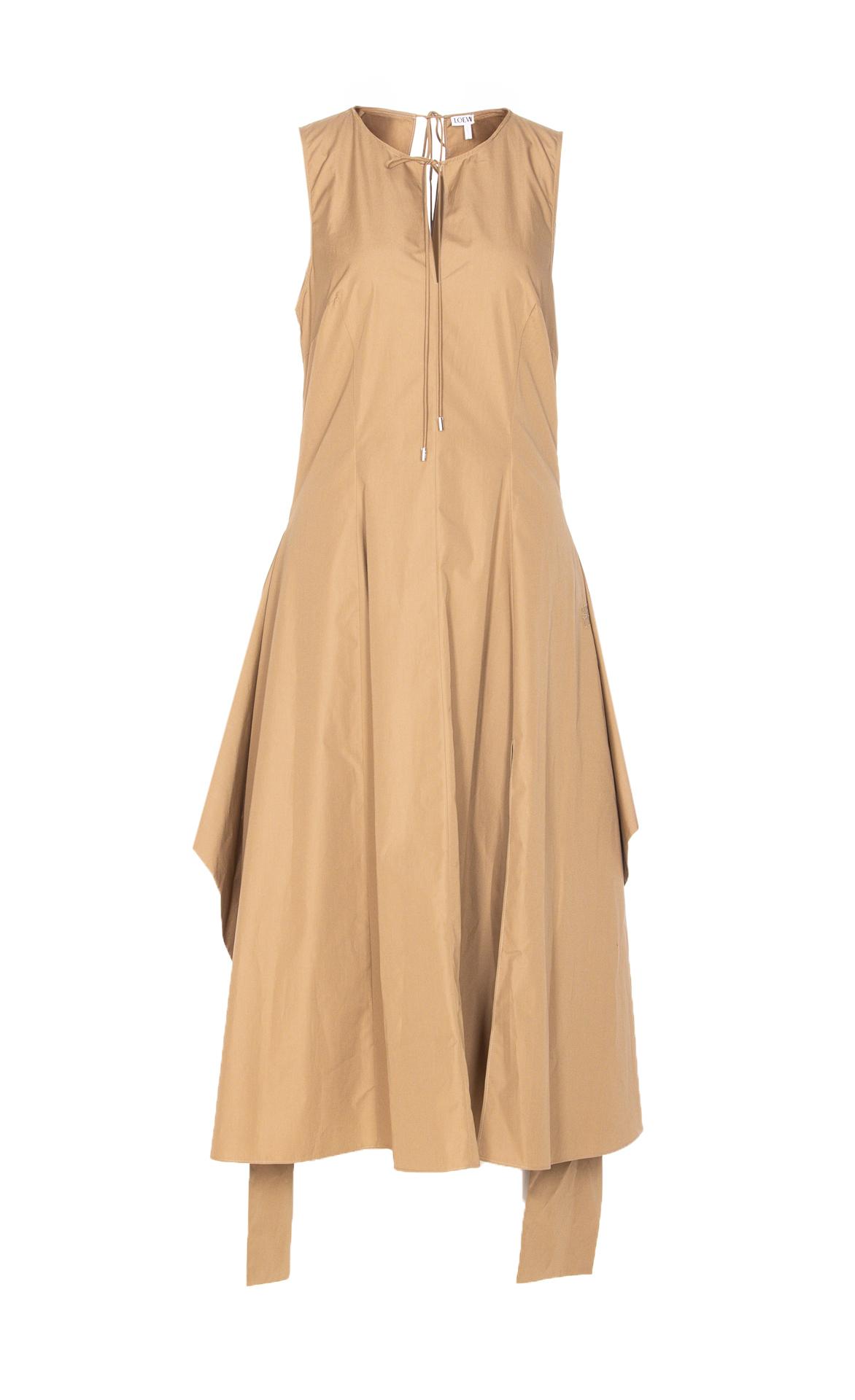loewe dresses beige cotton - women