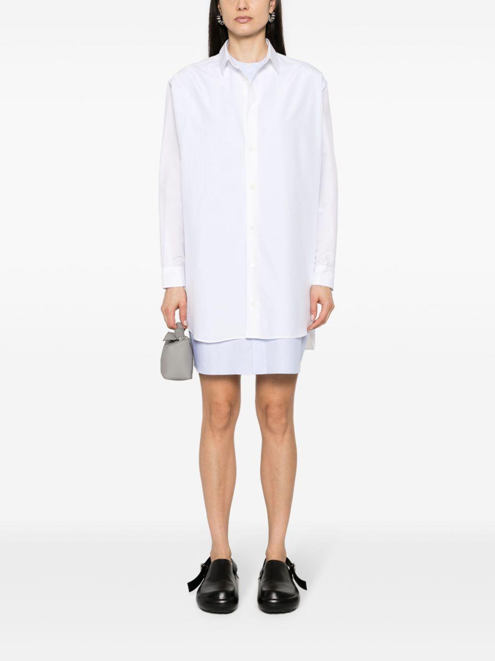 loewe dresses white cotton silk - women