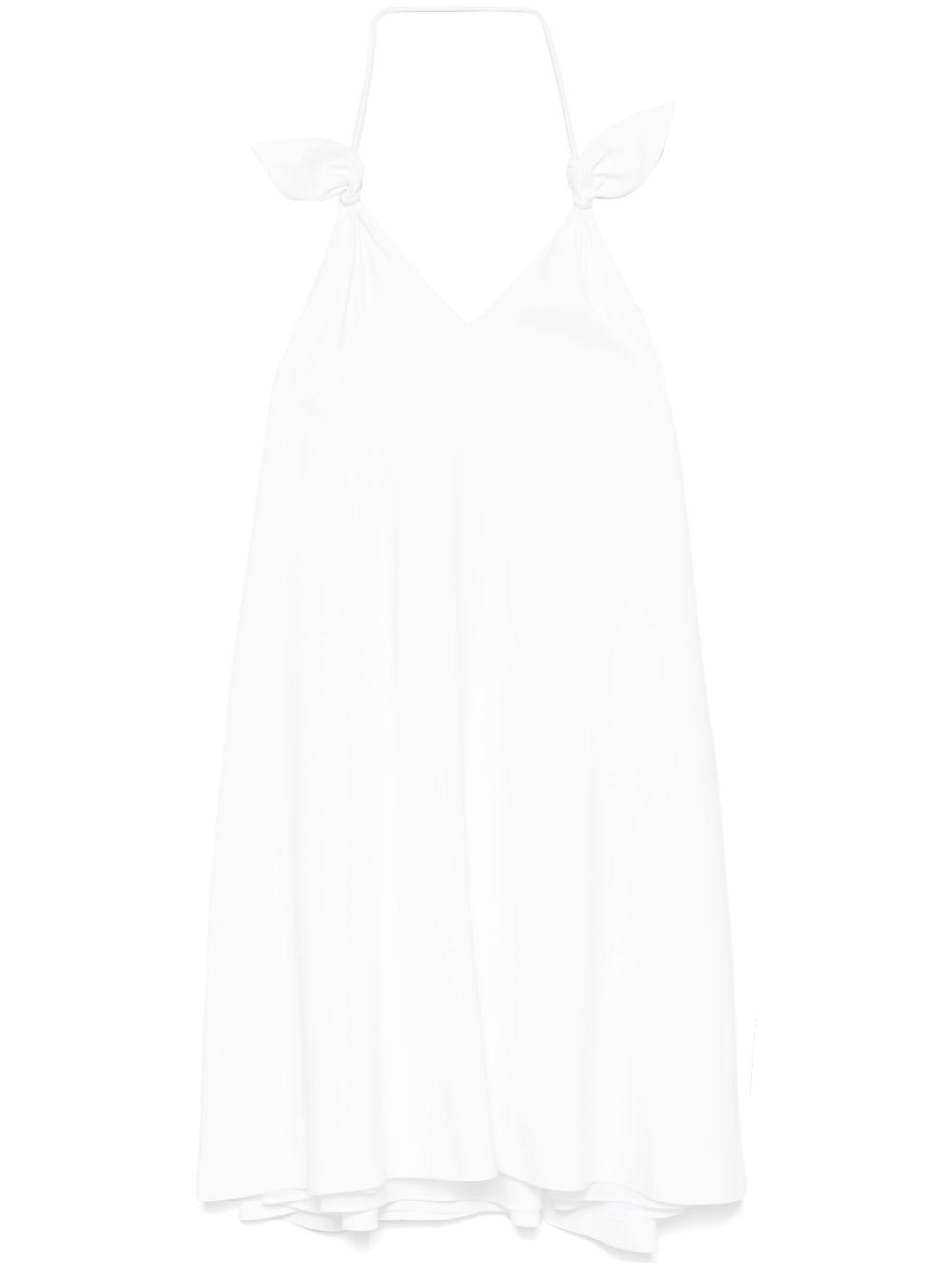 loewe dresses white viscose elastane - women