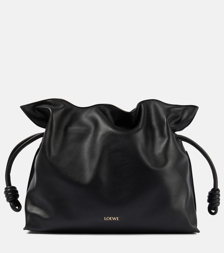 loewe flamenco large leather clutch