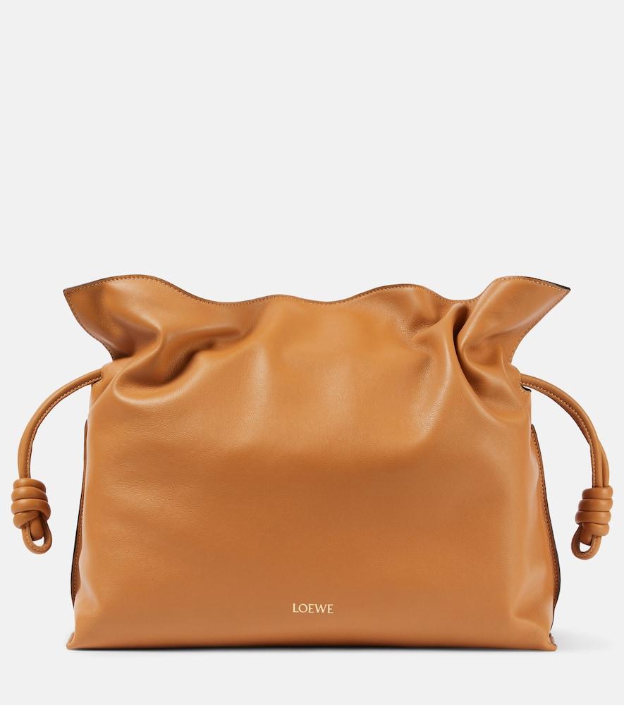loewe flamenco large leather clutch