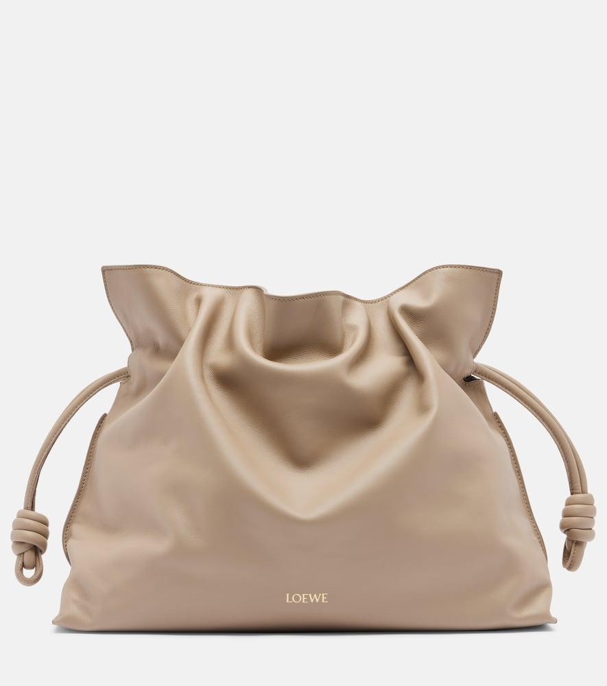 loewe flamenco large leather clutch