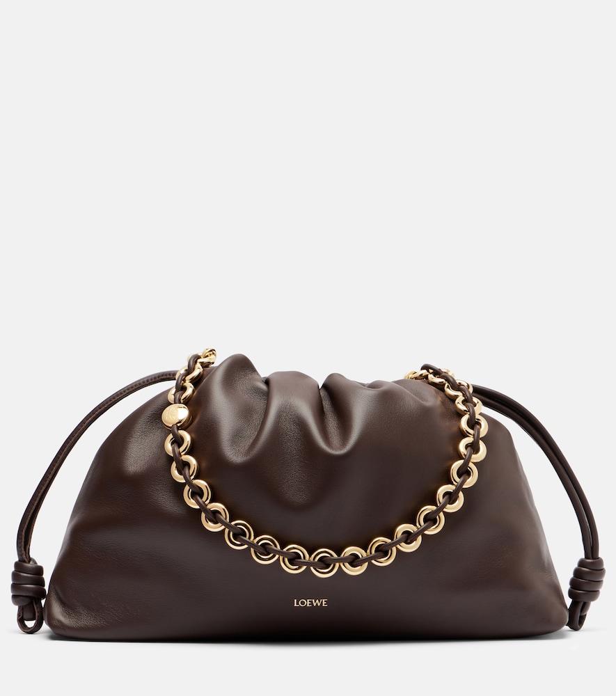 loewe flamenco large leather shoulder bag