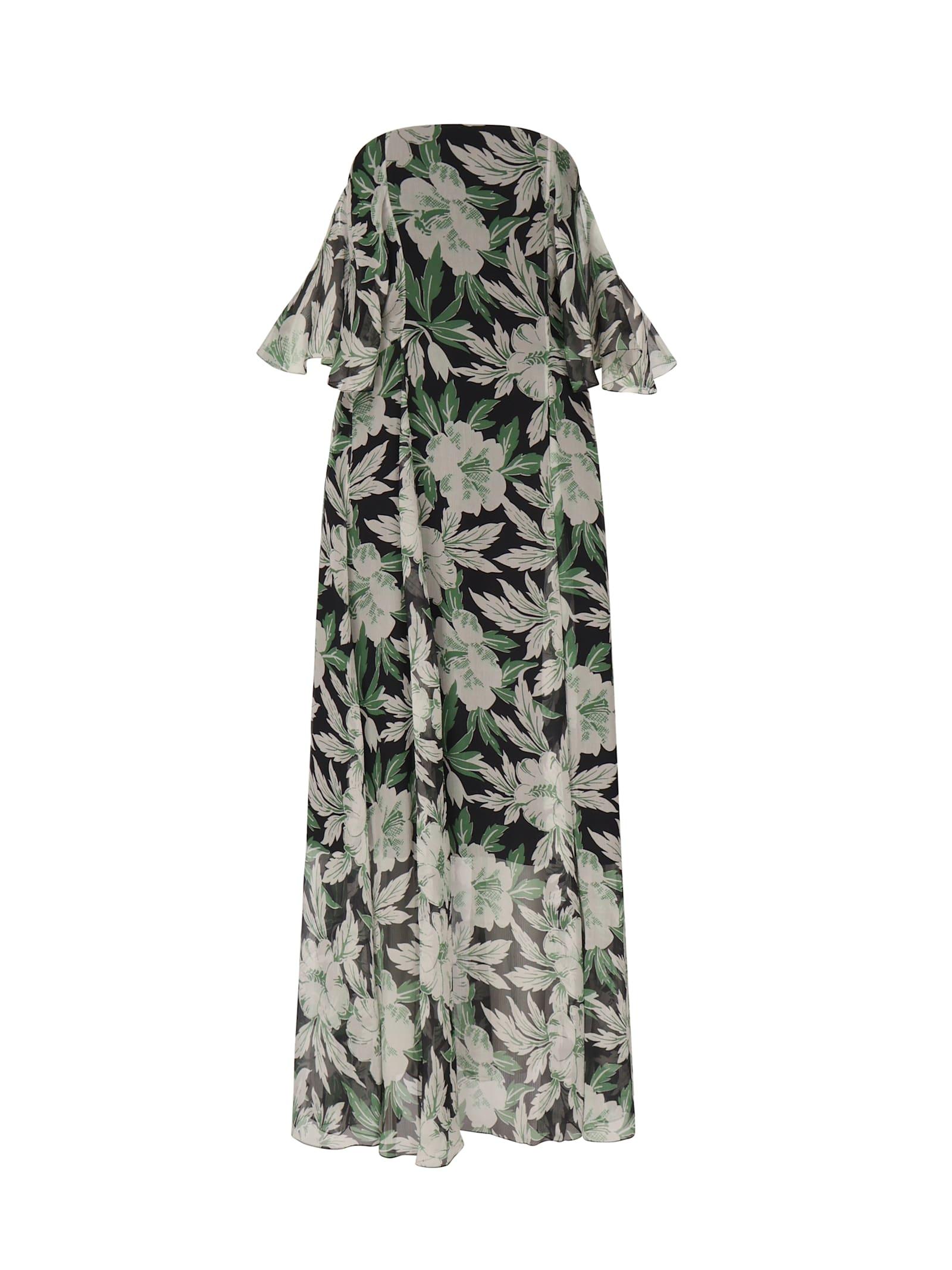 loewe floral print silk dress