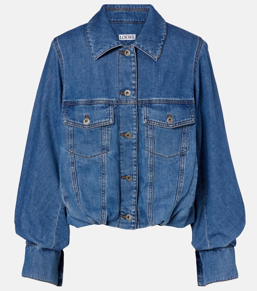 loewe gathered denim jacket