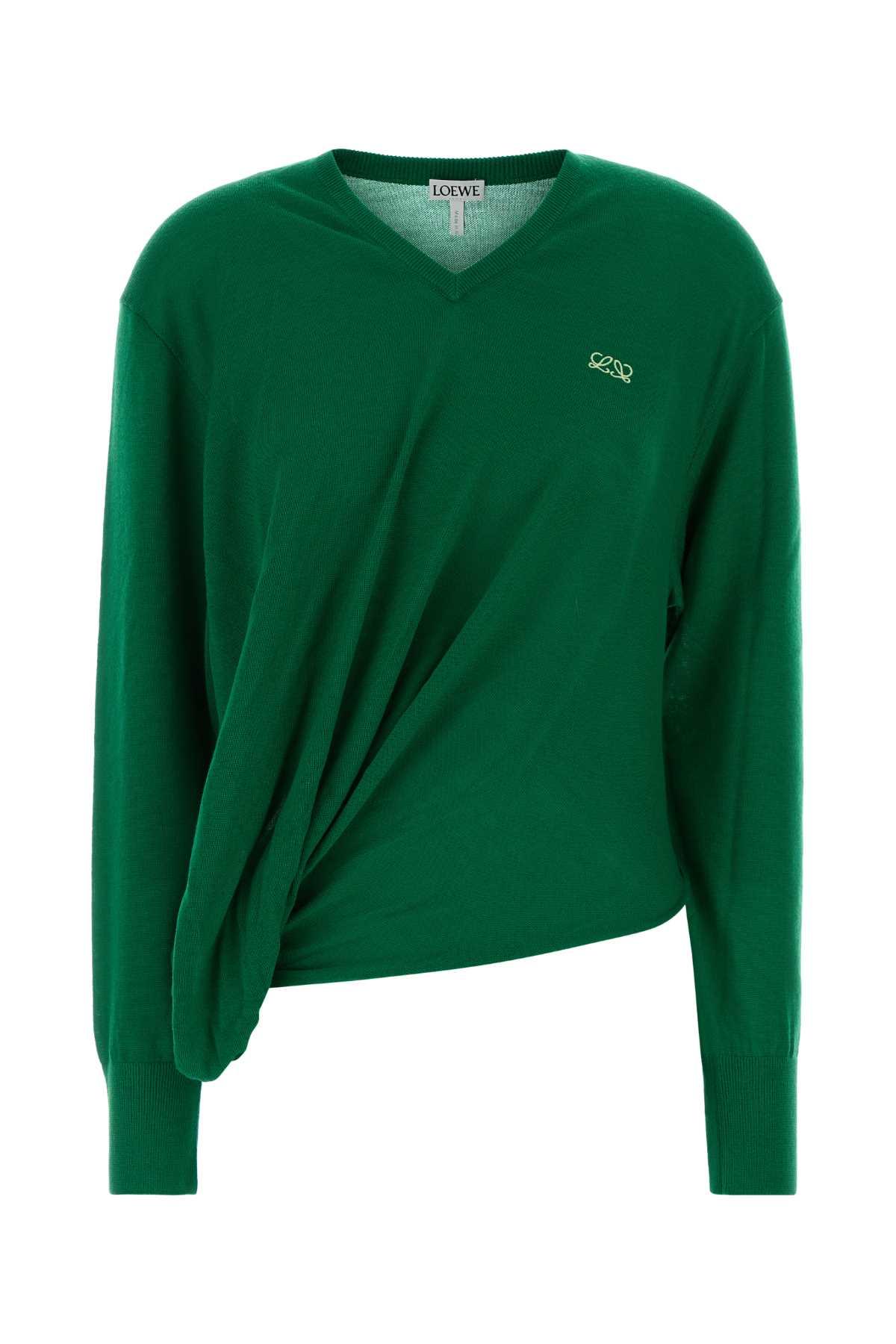 loewe green wool blend sweater