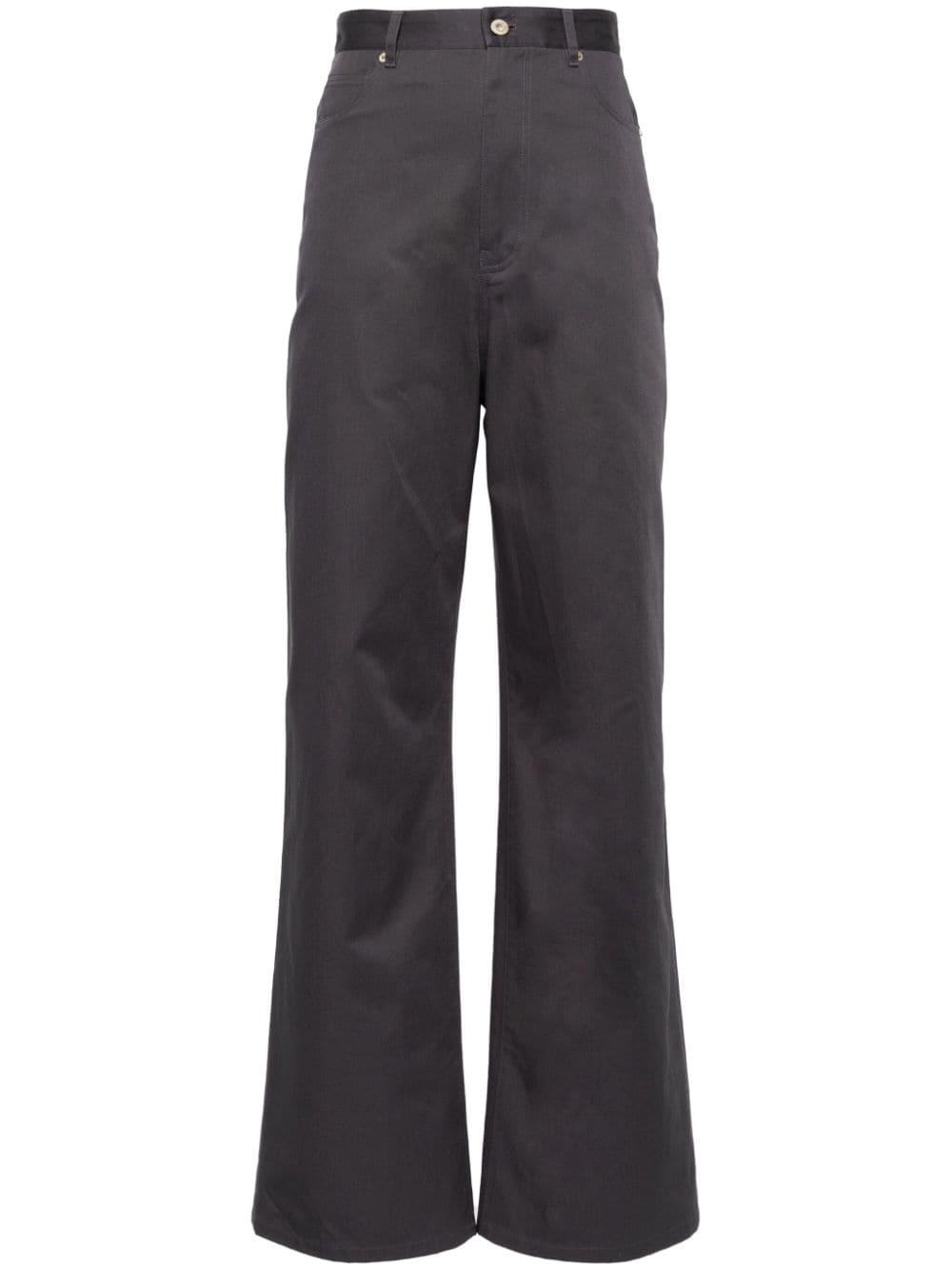 loewe high-waisted cotton trousers