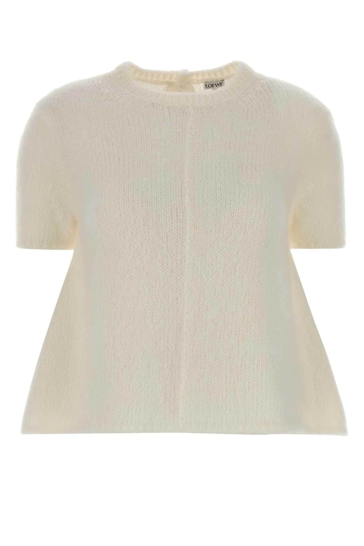loewe ivory stretch mohair blend sweater