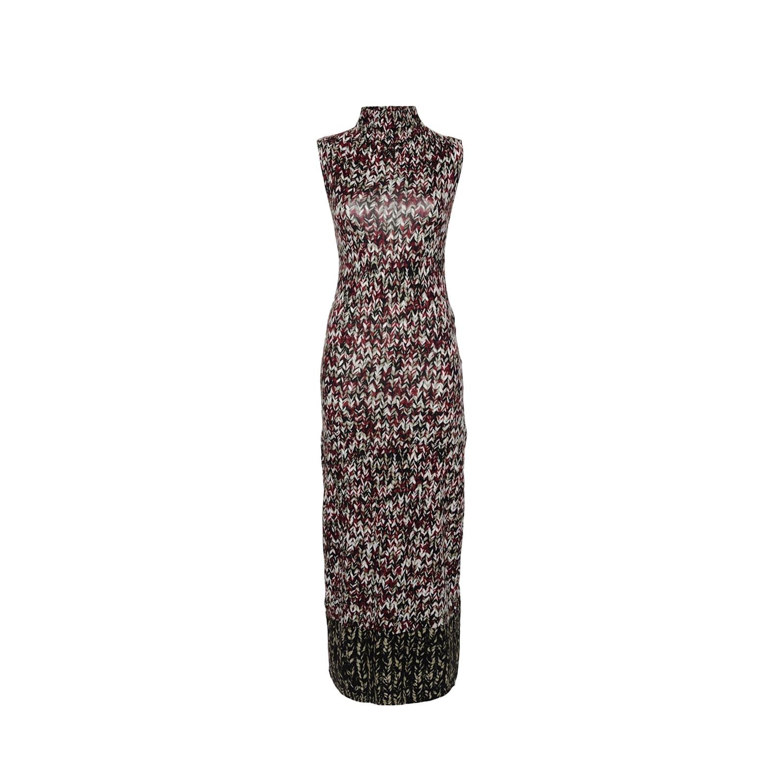 loewe knit-print long dress