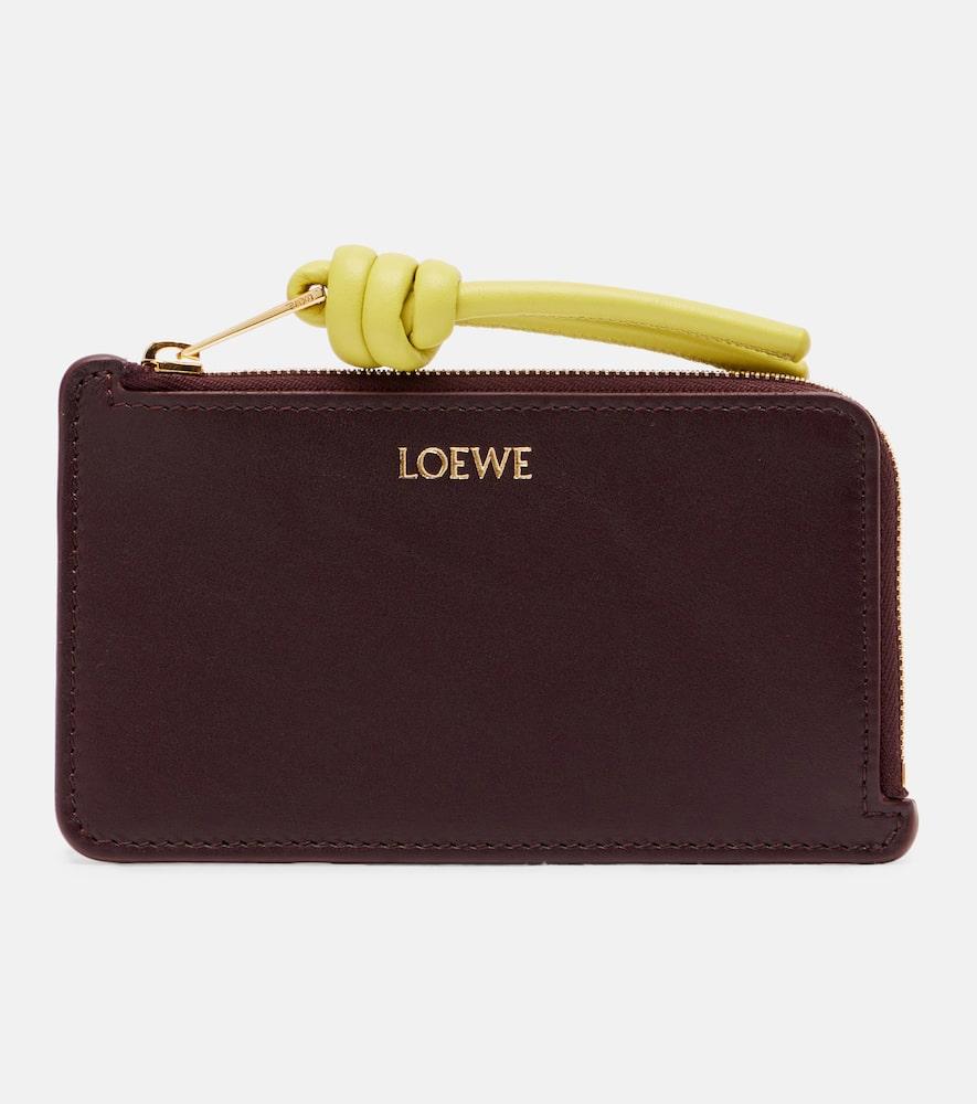loewe knot leather card holder