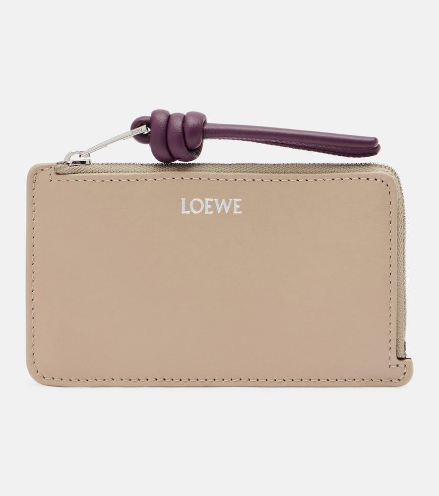 loewe knot leather card holder