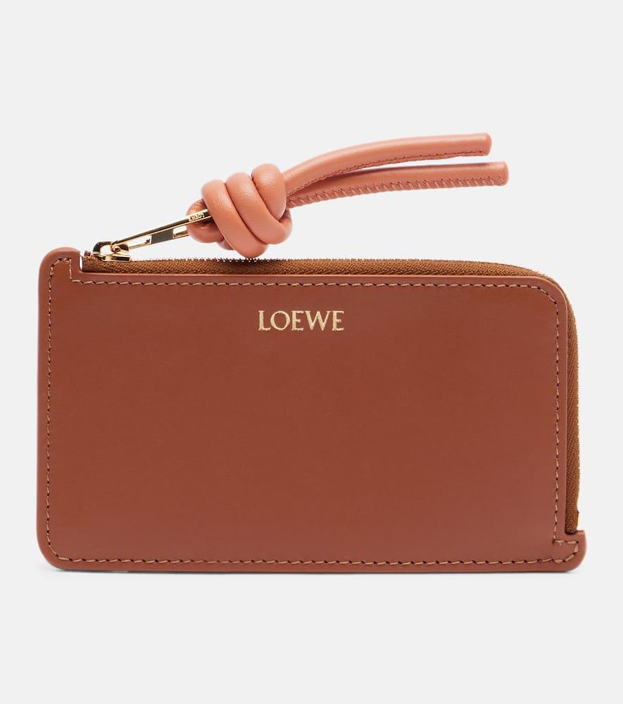 loewe knot leather card holder