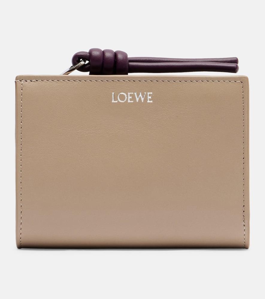 loewe knot leather wallet