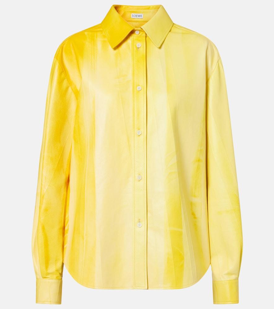 loewe leather shirt