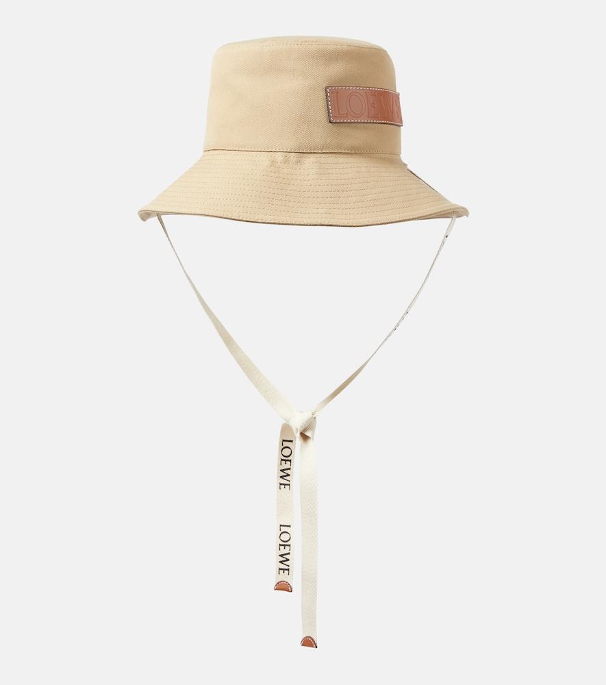 loewe logo canvas bucket hat