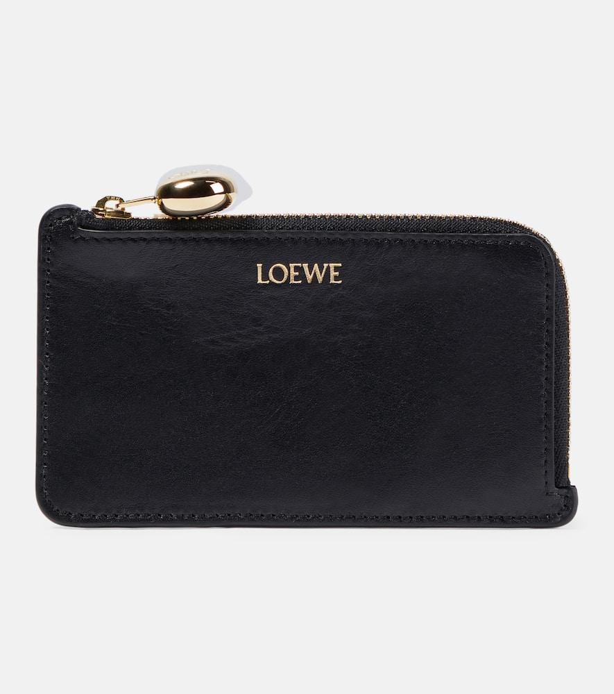 loewe logo leather card holder