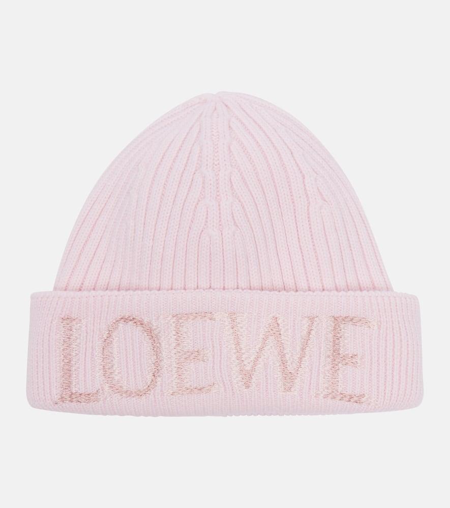 loewe logo wool beanie