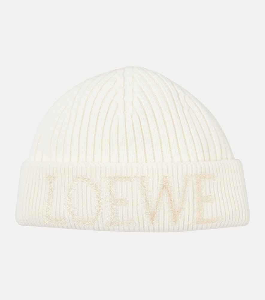 loewe logo wool beanie