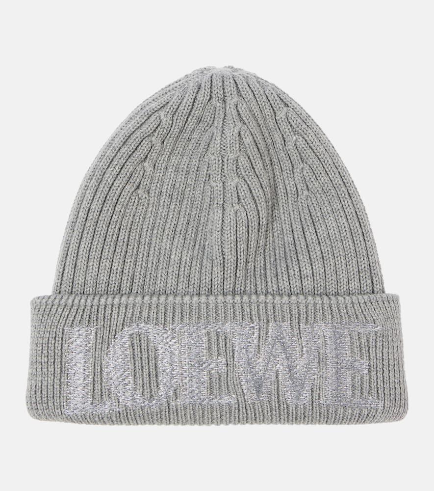 loewe logo wool beanie
