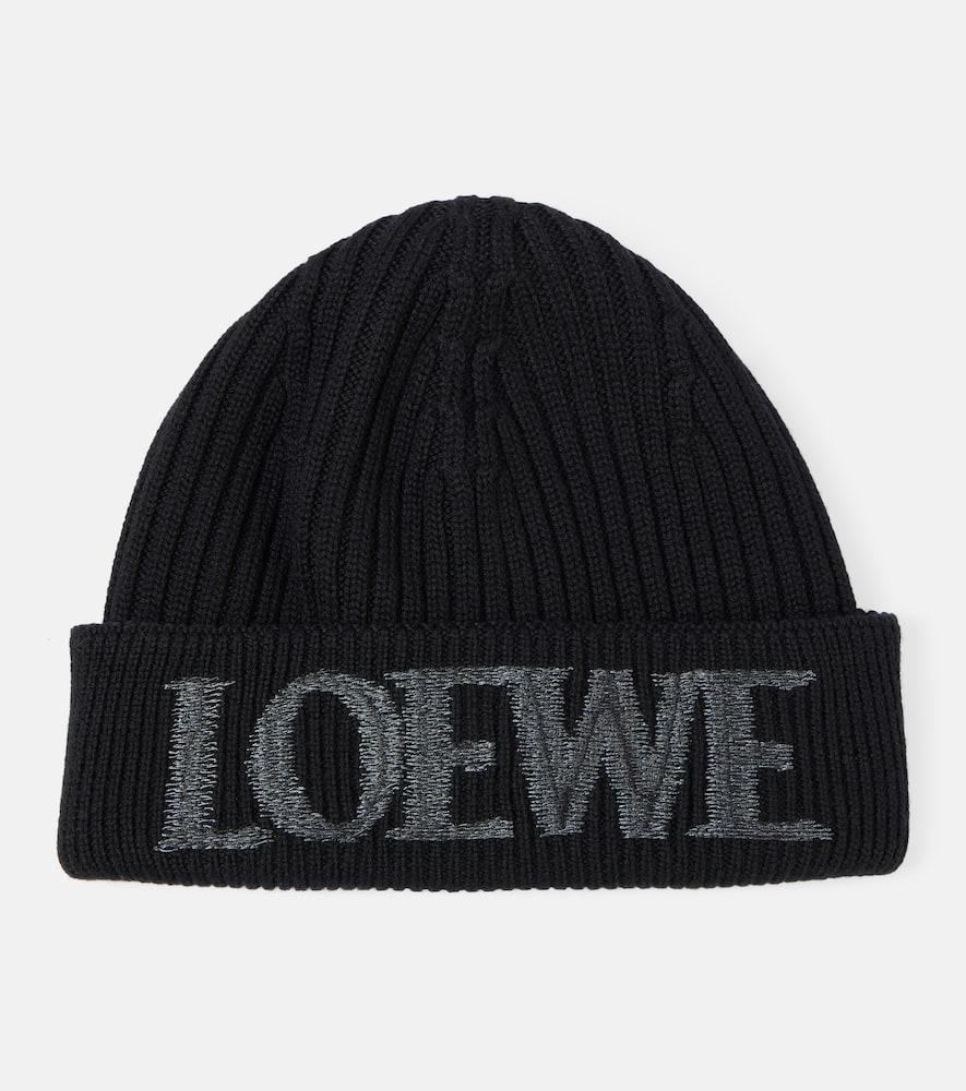 loewe logo wool beanie